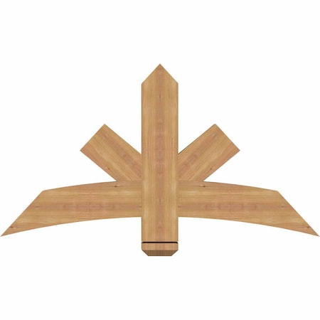 Ekena Millwork Alberta Smooth Timber Gable Bracket, Western Red Cedar, 48"W x 26"H x 3 1/2"D x 5 1/2"F, 13/12 Pitch GBW048X26X0406ALB00SWR